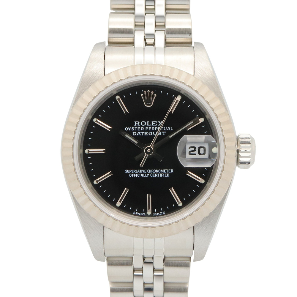 Rolex Datejust P-series watch, 18K white gold (WG) stainless steel, ladies', ...